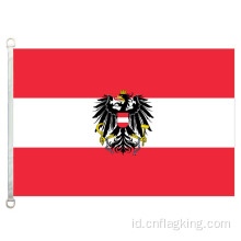 100% poliester 90*150 CM bendera negara bagian Austria